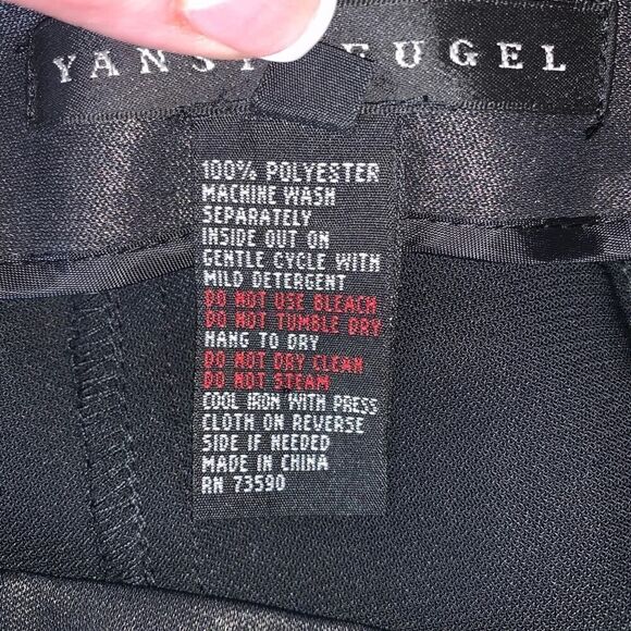 Yansi Fugel Bronze Metallic Wide Leg Dress Pant - Picture 6 of 8